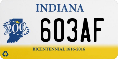 IN license plate 603AF