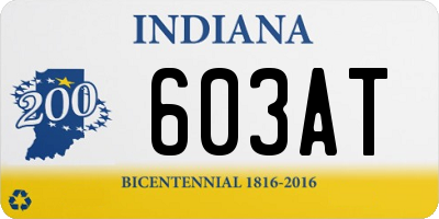 IN license plate 603AT