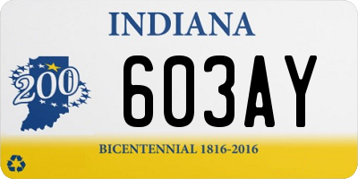 IN license plate 603AY