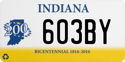 IN license plate 603BY