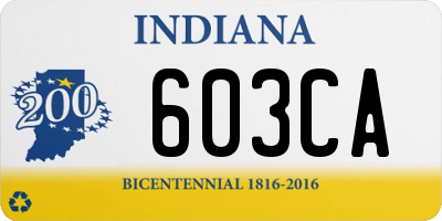 IN license plate 603CA