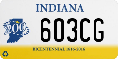 IN license plate 603CG