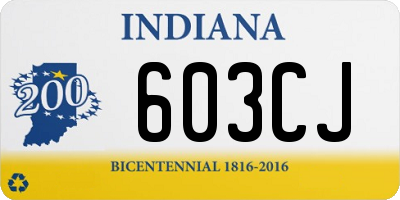 IN license plate 603CJ