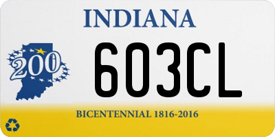 IN license plate 603CL