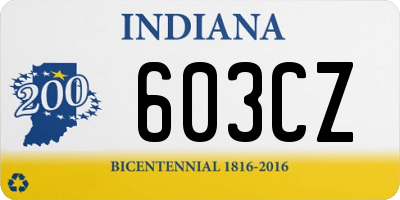 IN license plate 603CZ