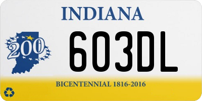 IN license plate 603DL