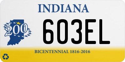 IN license plate 603EL