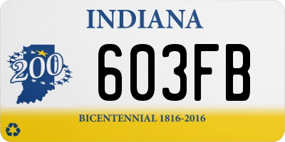 IN license plate 603FB