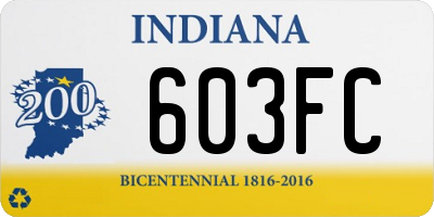 IN license plate 603FC