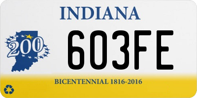 IN license plate 603FE