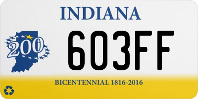 IN license plate 603FF