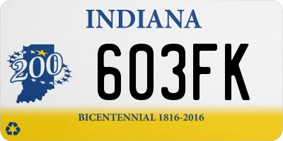 IN license plate 603FK