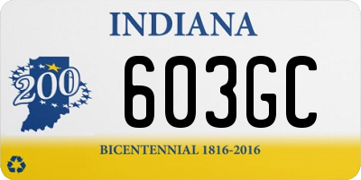 IN license plate 603GC