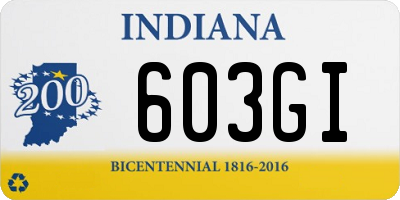 IN license plate 603GI