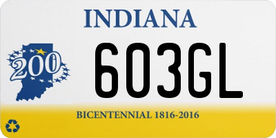 IN license plate 603GL