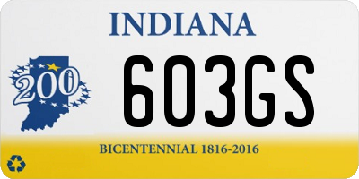 IN license plate 603GS