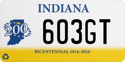 IN license plate 603GT