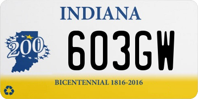 IN license plate 603GW