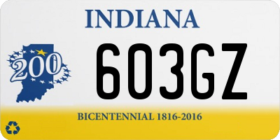 IN license plate 603GZ