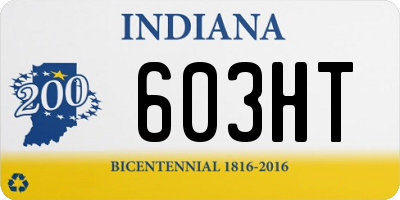 IN license plate 603HT