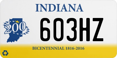 IN license plate 603HZ