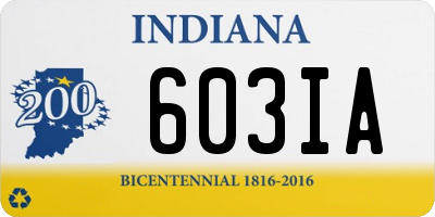 IN license plate 603IA