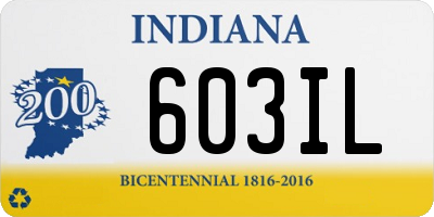 IN license plate 603IL