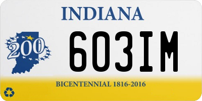 IN license plate 603IM