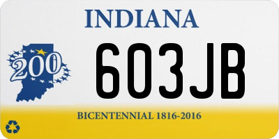 IN license plate 603JB