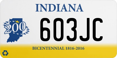 IN license plate 603JC