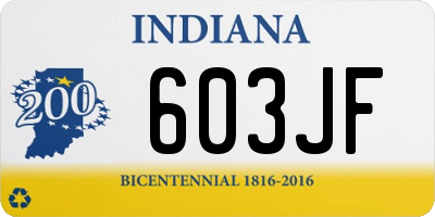 IN license plate 603JF