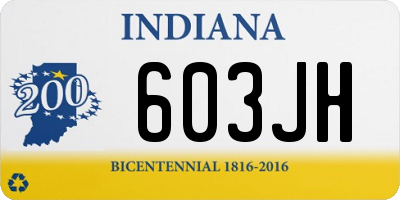 IN license plate 603JH