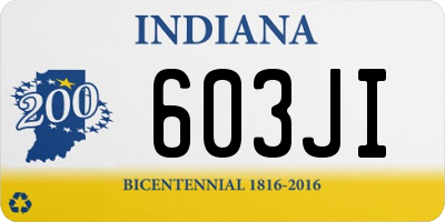 IN license plate 603JI