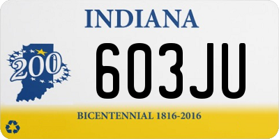 IN license plate 603JU