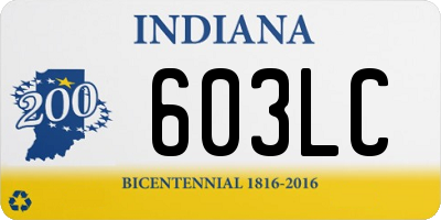 IN license plate 603LC
