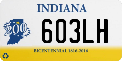 IN license plate 603LH