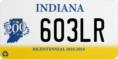 IN license plate 603LR