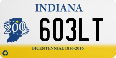 IN license plate 603LT