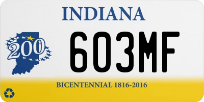 IN license plate 603MF