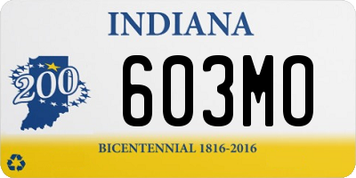 IN license plate 603MO