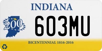 IN license plate 603MU