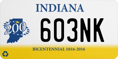 IN license plate 603NK