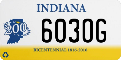 IN license plate 603OG