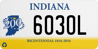 IN license plate 603OL