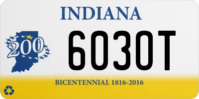 IN license plate 603OT