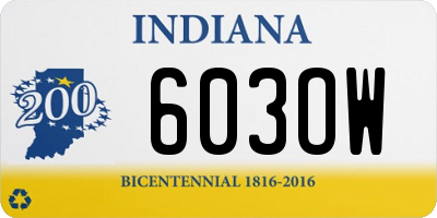 IN license plate 603OW