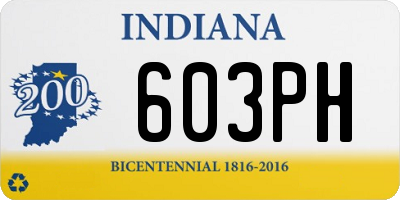 IN license plate 603PH