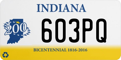 IN license plate 603PQ
