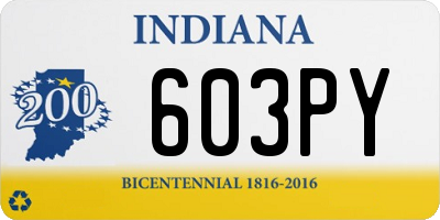 IN license plate 603PY