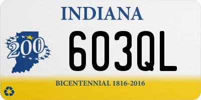 IN license plate 603QL